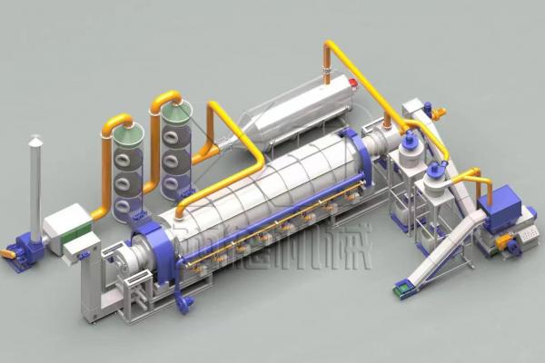相對于傳統(tǒng)的處理方式，連續(xù)式炭化爐有高效、環(huán)保和可持續(xù)的優(yōu)點